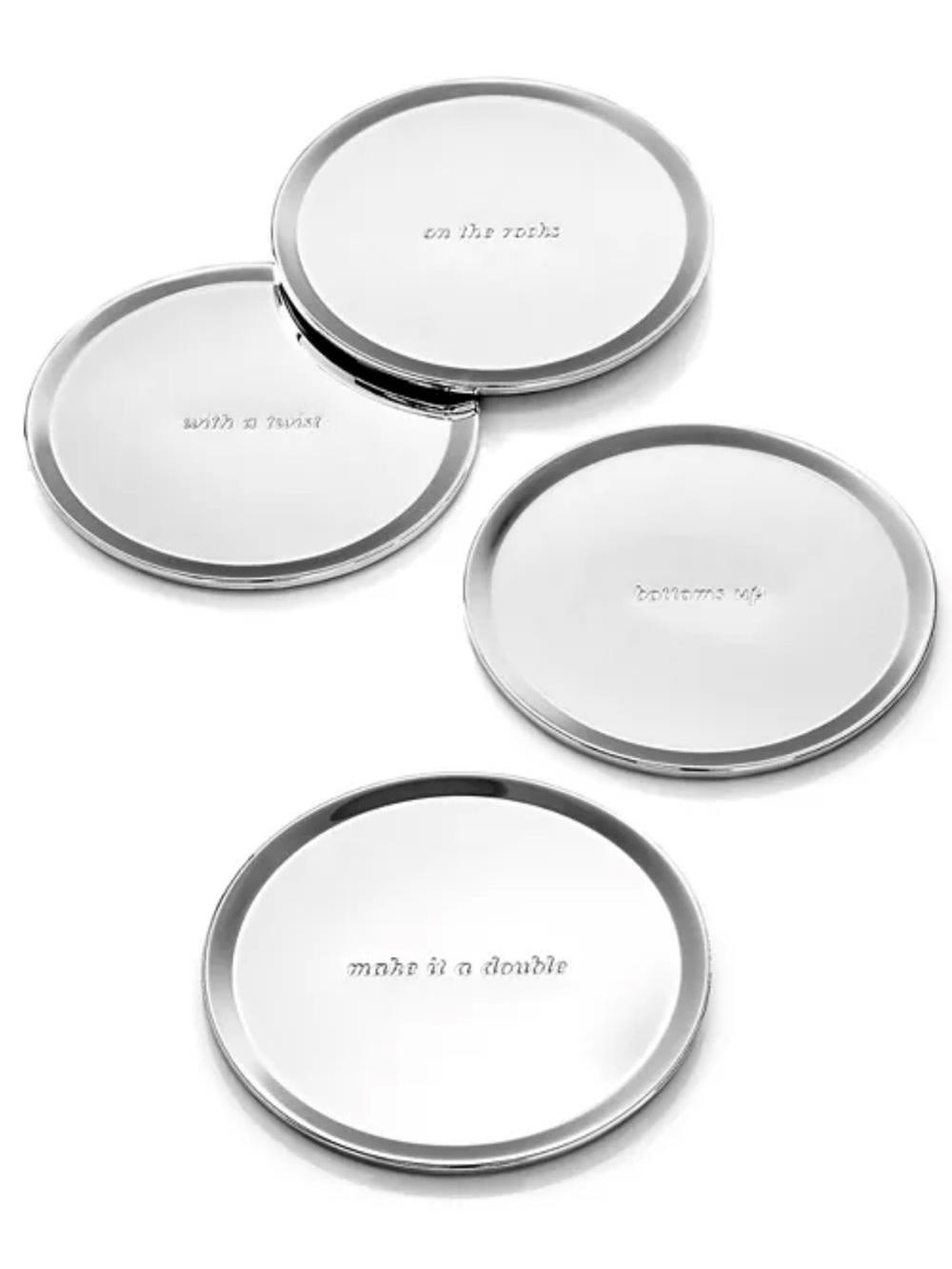 Never Opened Kate Spade neww york Set of 4 Silver Street Coasters